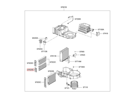 COVER ASSY-AIR FILTER 97030-H1752 (Original, New)