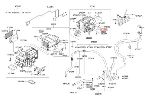 MOTOR ASSY-BLOWER 97155-7A500 (Original, New)