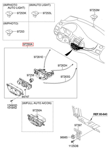 CONTROL ASSY-HEATER 97250-1Y050ASB (Original, New)