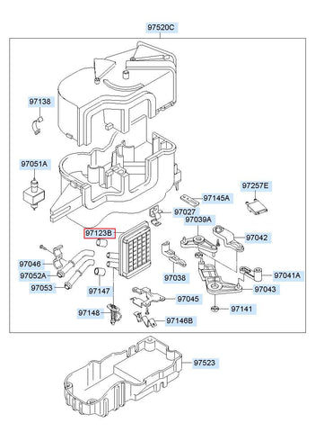 CORE & SEAL ASSY-HEATER 97044-4A010 (Original, New)