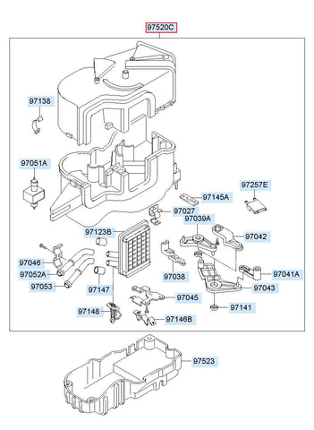 HEATER UNIT RR 97520-4A103 (Original, New)