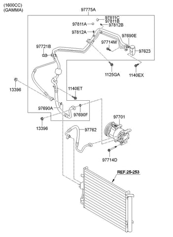 TUBE ASSY-SUCTION & LIQUID <br>97775-2K001, <br>977752K001, <br>97775 2K001 <br>(Original, New)