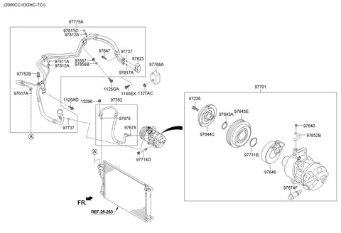 TUBE ASSY-SUCTION & LIQUID <br>97775-3W000, <br>977753W000, <br>97775 3W000 <br>(Original, New)