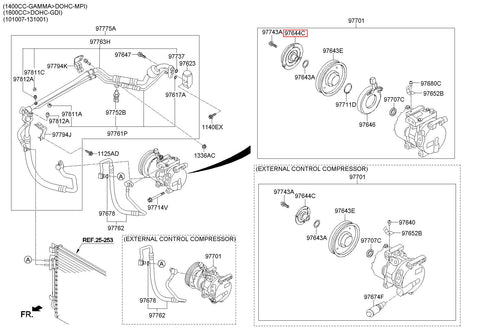 DISC  HUB ASSY-A C COMPRESSOR 97644-1R100 976441R100 97644 1R100