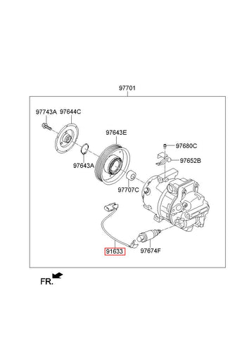 WIRING ASSY-COMPRESSOR 97723-1U500 (Original, New)