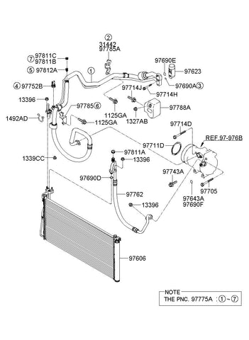 TUBE ASSY-SUCTION & LIQUID <br>97775-A7000, <br>97775A7000, <br>97775 A7000 <br>(Original, New)