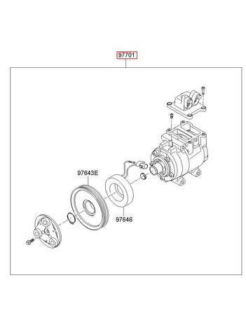 COMPRESSOR ASSY 97701-4F410 (Original, New)