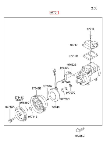 COMPRESSOR ASSY 97701-2E200 (Original, New)